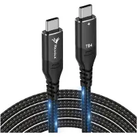 Reagle Thunderbolt 4 Kabel 2m USB C zu USB C 40Gbps 8K 60Hz 100W PD Schnellladekabel für MacBook Pro Air iMac Studio Display iPad Pro USB4