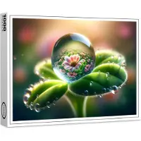 Raxxa Premium-Puzzle "Wassertropfen mit floraler Reflexion", 1000 Teile