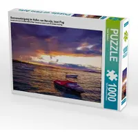 CALVENDO Sonnenuntergang im Hafen von Novalja, Insel Pag 1000 Teile Puzzle quer 640x480mm, Seefried Sarah; 7451902