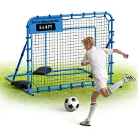 StarTech.com Fußball Rebounder - Rückprallnetz 147 x 117 cm - Verstellbarer Winkel - Robuster Eisenrahmen - PE-Netz - Für Passtraining & Ballkontrolle - Für Jugendliche & Erwachsene
