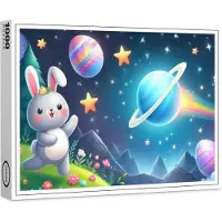 Raxxa Premium-Puzzle "Sternenreise des Osterhasen", 1000 Teile