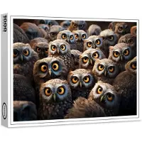 Raxxa Premium-Puzzle "Gruppenbild mit fröhlichen Eulen", 1000 Teile