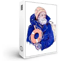 Raxxa Premium-Puzzle "Sailor Holding Lifebuoy Wearing Orange Knit Cap", 1000 Teile