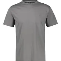 Lerros T-Shirt , Herren, Gr. S, grau (basalt grau), Single Jersey, Obermaterial: 100% Baumwolle, unifarben, regular fit hüftlang, Rundhals, abgesteppt, Shirts T-Shirt, im Basic-Look