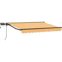 Syfax Manuelle Markise mit Solar-LED 4,5 x 3 m Sand 100% Polyester