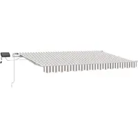 Syfax Manuelle Markise mit Solar-LED 4,5 x 3 m