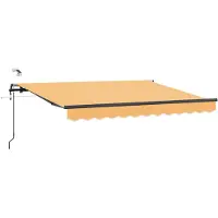 Syfax Elektrische Markise mit LED und Sensor 4 x 3,5 m Sand
