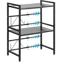 OEM Küchenorganizer, erweiterbares Design, robuste Konstruktion, schwarz, 3-stufig