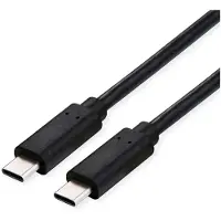 Roline USB4 Gen2x2 Kabel, C–C, ST/ST, 4K UHD-1, 20Gbit/s, 100W, schwarz, 2 m
