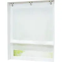 OEM Glasrolgordijn - transparent - 1 Stück - weiß - Polyester - 80 x 130 cm