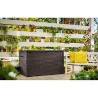 Keter Java Box, Aufbewahrungsbox, Braun, Rechteckig, Polypropylen (PP), Einfarbig, Draußen
