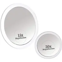 OEM Make-up Spiegel 20X 15X Stick-On Make-up Pincet Set mit X20 Zoom Funktion 15cm Kleine 10cm