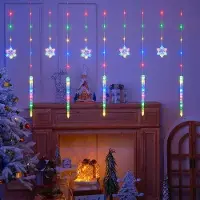 OEM Weihnachtsbeleuchtung, Glühstrang, Kristalllichterketten, leuchtendes Winterwunder-Gardinenlicht