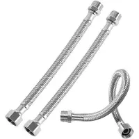 OEM Badezimmer- und Küchenarmaturerweiterung - Flexible Schlauch - 2 Teile - Edelstahl 304