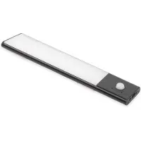 Emuca USB wiederaufladbare LED-Wandleuchte Kaus Black mit Bewegungssensor,,