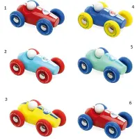 Vilac Holz Mini-Rennautos Spielzeug Set - 6 Stück bunt