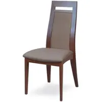 Home affaire Esszimmerstuhl "CLIO", nuss, taupe, nussbaum, taupe, B:48cm H:101cm T:58cm, Massivholz, Stühle, Esszimmerstuhl, Stuhl mit wasserabweisender Stoff