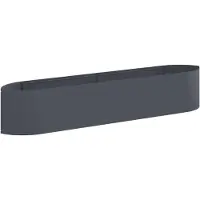 Syfax Hochbeet im Garten Anthrazit 220 x 40 x 40 cm Stahl