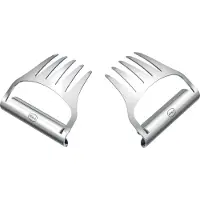 Rösle Fleischgabel RÖSLE "Pulled-Pork, 25237", silber (silberfarben), B:11,7cm, Edelstahl, Fleischgabeln, Fleischgabel, zum Zerteilen von gegartem Fleisch, 2-tlg., Edelstahl