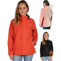 Valkental Reflektierende & Wasserdichte 3in1 Jacke Damen [Fleece Zipp-In & Verstaubare Kapuze] Geeignet als Winterjacke, Regenjacke & Fahrradjacke