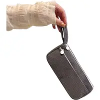 OEM Etui – Etui aus Cordstoff – Schönes Etui – Etui mit praktischem Reißverschluss – Kosmetiktasche – Geeignet für schulpflichtige Jugendliche, Jungen und Mädchen – Grau
