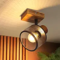 ZMH Deckenstrahler 1 flammig E14 Deckenspots Deckenlampe Schwarz Küchenlampe Metall Spotleuchte Deckenleuchte Spots für Küche Schlafzimmer Wohnzimmer