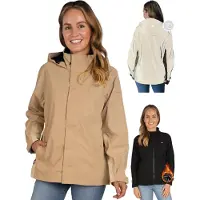 Valkental Reflektierende & Wasserdichte 3in1 Jacke Damen [Fleece Zipp-In & Verstaubare Kapuze] Geeignet als Winterjacke, Regenjacke & Fahrradjacke