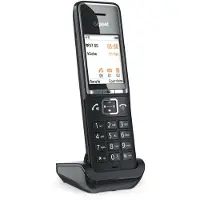 Gigaset COMFORT 550HX, Analoges/DECT-Telefon, Kabelloses Mobilteil, Freisprecheinrichtung, 200 Eintragungen, Anrufer-Identifikation, Schwarz