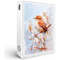 Raxxa Premium-Puzzle "Wren in Woodland Impressionist Painting", 1000 Teile