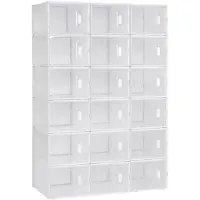 OEM Stapelbare Schuhboxen 18 Stück transparent