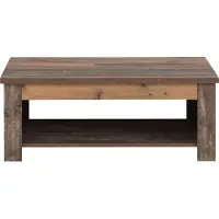 Forte Couchtisch CLIF mit aufklappbarer Platte Optik: Old Wood Vintage 110x65x45 cm