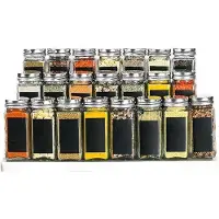 Markenlos Kräuterbehälter Quadrat 25 Stück - Kräuterbehälter 120 ml - Kräuterkontainer, Kräuteretiketten