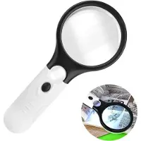 OEM Handvergrotingsloupe 30X mit 3 LED-Lampen, beleuchtete Loupe, für Lesen, Schmuck, Handwerken