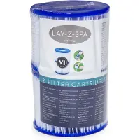 Bestway Lay-Z-Spa Filterkartusche für Whirlpool, 10,6 cm Durchmesser, 8,0 cm Höhe, 2er Pack