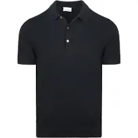 Profuomo Gestricktes Poloshirt Marine