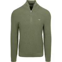Gant Half-Zip Pullover Micro Textured Grün