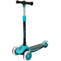 Juskys Kinderroller Lumox - Blau, LED Räder, höhenverstellbarer Kinderscooter