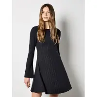 Apricot Minikleid "Swing-Minikleid aus Pointelle-Jersey", Damen, Gr. M (38), N-Gr, schwarz, Obermaterial: 50% Viskose CV. 29% Polyester PES. 21% Nylon NY., Kleider Minikleid