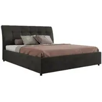 MKS Meble Polsterbett GALA CLASSIC Lattenrost klappbar Bett mit Stauraum 160x200 Hotel Betten Schlafzimmer Multipocket Matratze ELORI LUX Dunkelgrau Velvet