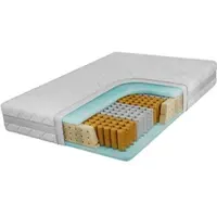 MKS Meble 7 Zonen Taschenfederkernmatratze COVE, Härtegrad H3, Rollmatratze mit HR Schaum orthopädisch Bezug waschbar - SIVO - 180 x 200 cm