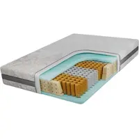 MKS Meble 7 Zonen Taschenfederkernmatratze COVE, Härtegrad H3, Rollmatratze mit HR Schaum orthopädisch Bezug waschbar - APRI - 180 x 200 cm