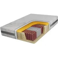 MKS Meble Taschenfederkernmatratze MOXE, 7-Zonen-Technologie, Matratze mit Viscoschaum 3 cm Bezug waschbar High Pocket-Federn 17 cm - APRI - 140 x 200 cm