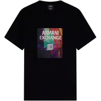 Armani Exchange für Herren. XM002515AF10356UC001 Slim Fit T-Shirt schwarz (L), Lässig, Baumwolle, Kurzarm