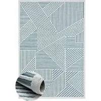 My Flair 160x230 cm In- & Outdoor Teppich Casa II blau, Blau, Polypropylen