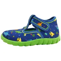 Fischer Markenschuh Fischer Markenschuhe Kinder Klett Hausstiefel Kinderschuhe Jungen Blau