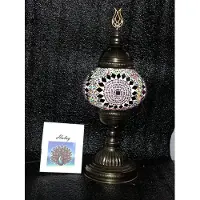 Halay Handgemachte türkische Stimmungslampe mehrfarbig mit farbiger Mosaik-Nachtlampe Orientalische Märchentischlampe