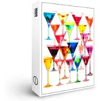 Raxxa Premium-Puzzle "Abstract Cocktails in Kaleidoscopic Colors A Splash of Artistry", 1000 Teile