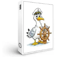 Raxxa Premium-Puzzle "Seagull Comic Ship Captain", 1000 Teile