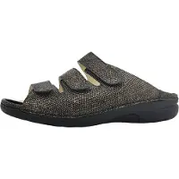 Waldlaufer Gunna Damenschuhe Pantoletten Fußbett Pantolette Gold Freizeit