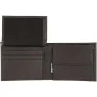 OXMOX Leder Geldbörse Leather RFID Protect Querscheinbörse Ox 2.0 Embossed Brown dunkelbraun